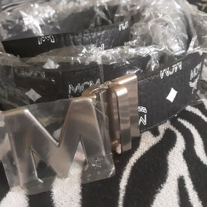 MCM Authentic Black reversible belt
